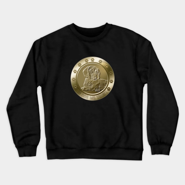 Dachshund Doxie Coin Funny Crypto Cryptocurrency Crewneck Sweatshirt by JollyMarten